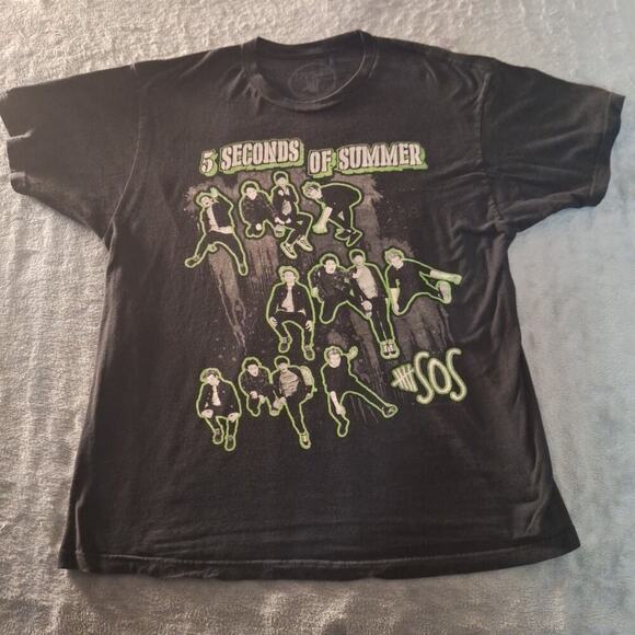 5 Seconds of Summer Pop Band Official T-Shirt Size XL Black Cotton Short Sleeves - Picture 1 of 6